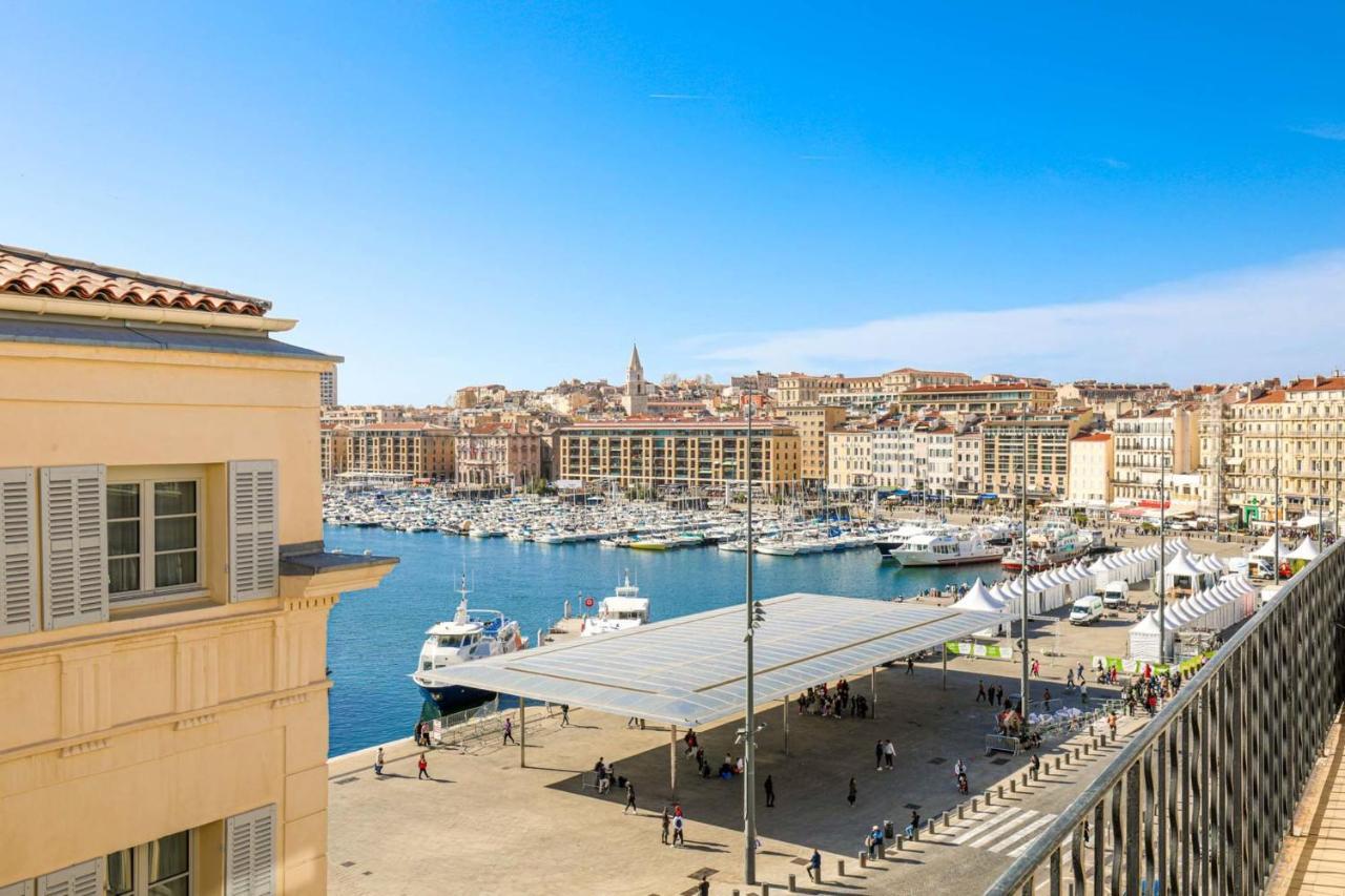 Ferienwohnung Le Pytheas - Vue Vieux-Port Avec Terrasse Et Clim Marseilles Exterior foto